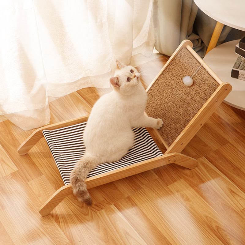 고양이 스크래쳐 비치 의자 여름 원목 해먹 고양이집